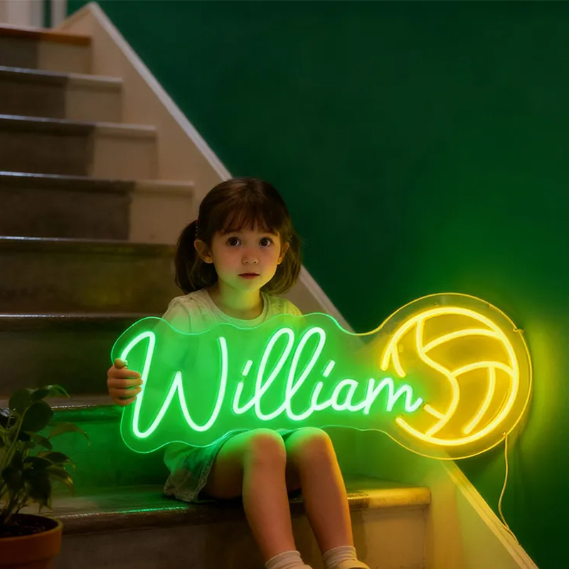 Personalized Volleyball Neon Sign with Custom Name for Volleyball Enthusiasts and Game Rooms