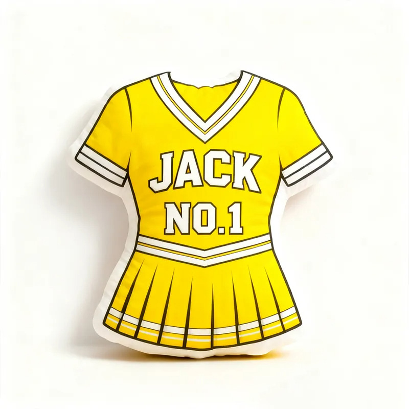 Personalized Cheerleading Uniform Pillow with Custom Name and Number Design