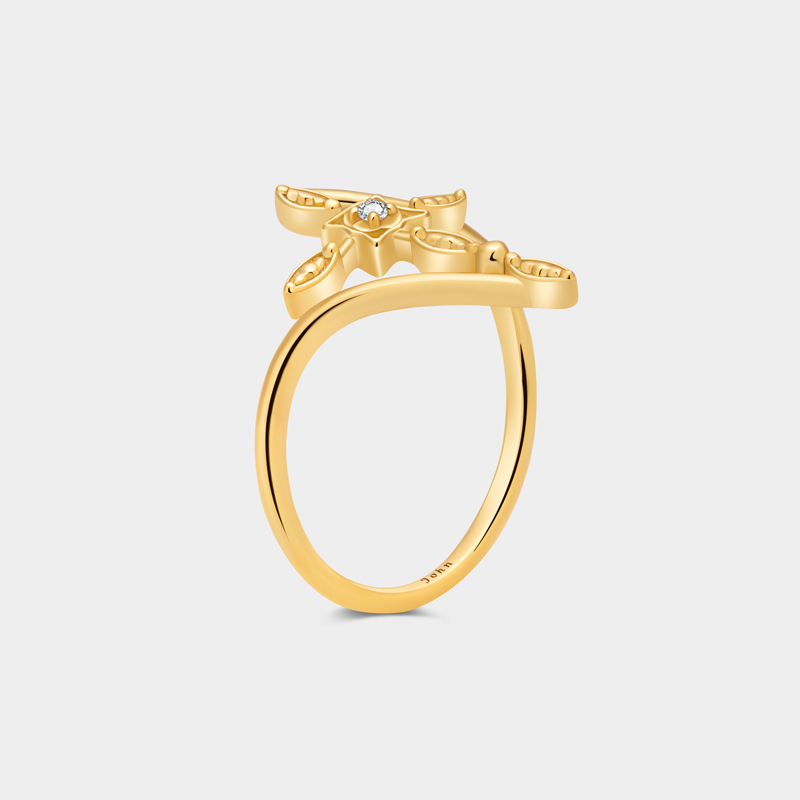 Personalized Sterling Silver Angel Cross Ring with Custom Name Engraving Perfect Gifts for Devout Girl Ideal for Valentine's Day Baptism Anniversary