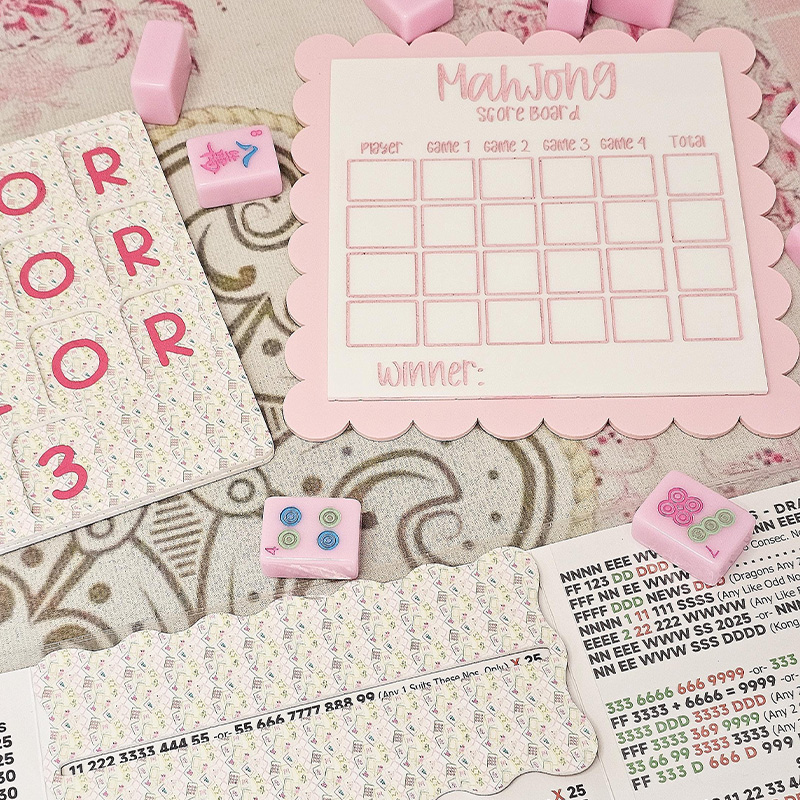 Personalized "The Classic Tiny Tiles"  Mahjong Practice Board Mahjong Scoreboard for Learning and Scoring