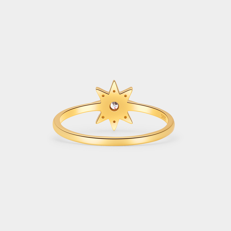 Personalized Eternal Sun and Moon Couple's Ring in Sterling Silver with Custom Text
