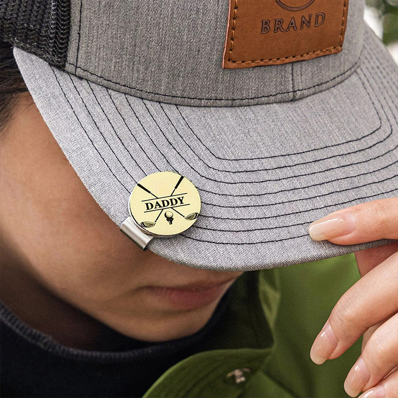Personalized Golf Ball Marker Magnetic Hat Clip with Name 