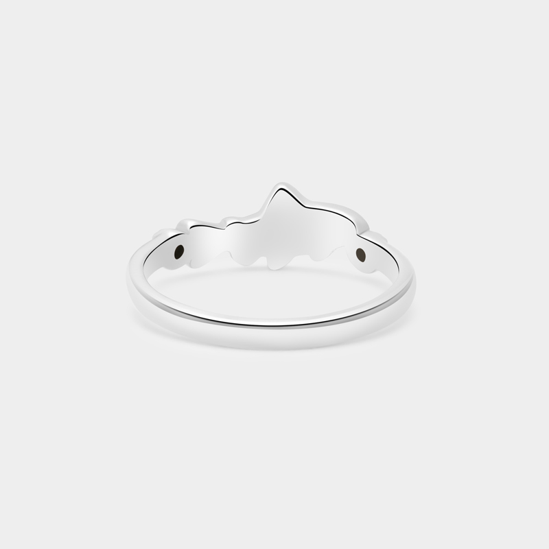 Personalized Sterling Silver Vintage Turquoise Trout Ring Custom Engraved Text