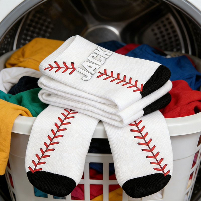 Personalized Baseball Socks with Custom Name for Sports Enthusiasts