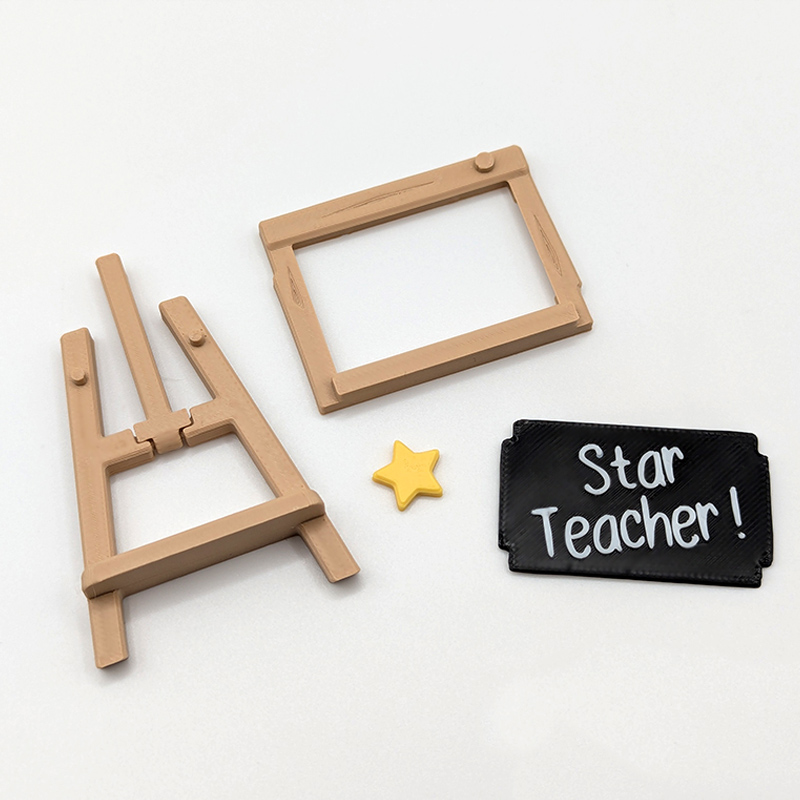 Personalized Message on Blackboard 3D-Printed Blackboard Stand Gift for Teacher
