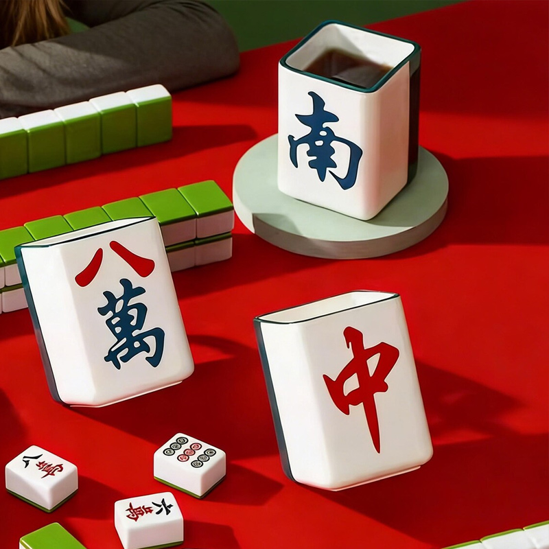 Mahjong Mug Ceramic Custom Mahjong Club Gift for Mahjong Enthusiasts