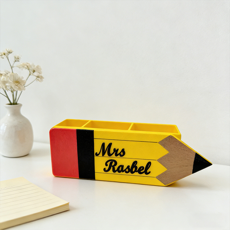 Personalized Pencil Desk Organizer 3D-Printed Pencil Case Teacher's Desk Organizer Gift for Teachers