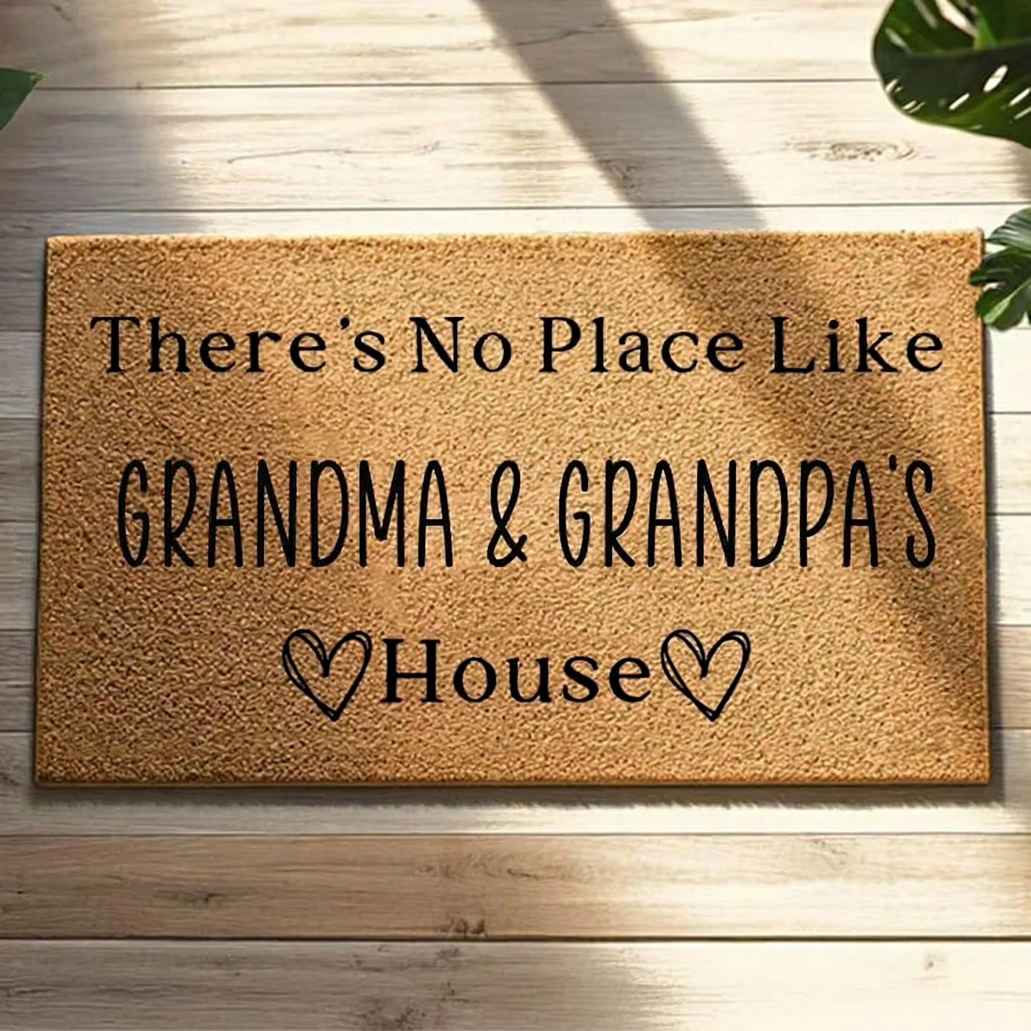 Personalized There's No Place Like Grandma & Grandpa's House Custom Grandparents House Doormat Home Decor Gift for Grandma and Grandpa