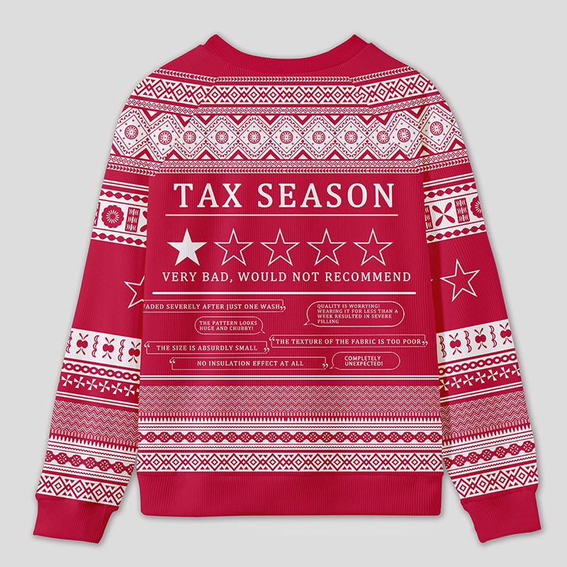 Personalized One Star Review Funny Ugly Sweater Office Holiday Party Gift for Accountants