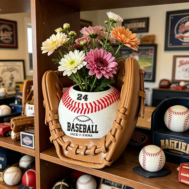 Personalized Baseball Ball Planter Gift Decoration Home Decor Unique Gift for Baseball Mom