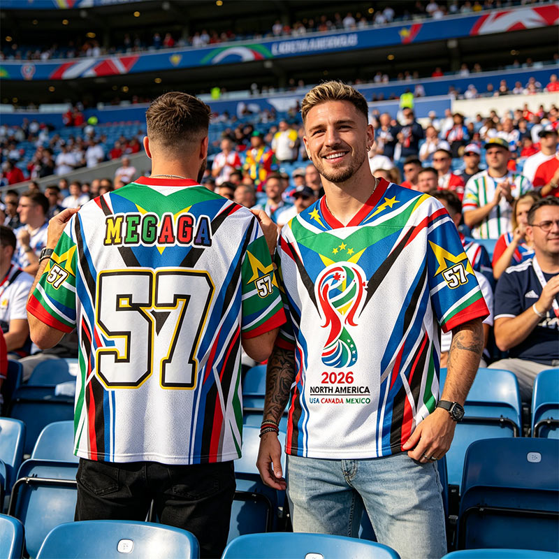 Personalized Football Mesh Jersey Colorful Sport Graphic Style Custom Name and Number for Football Fans