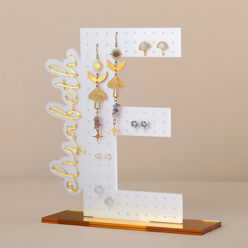 Personalized Earring Holder  Birthday Gift for Her Custom Earring Display Acrylic Jewelry Organizer Teenage Girl Gifts Gifts for Mom