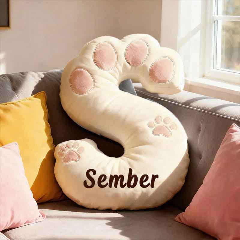 Personalized Pet Lover Letter Pillow with Custom Name Design Graphic 3D Print