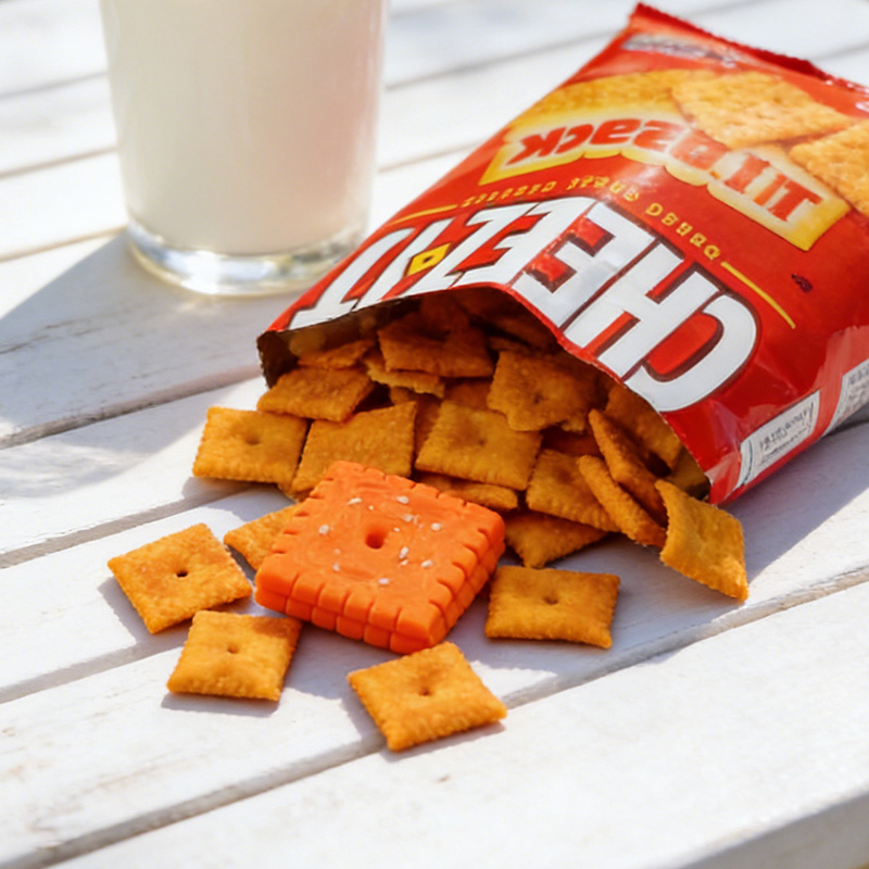 Cheez It Cracker Fidget Slider 3D Printed Collectible