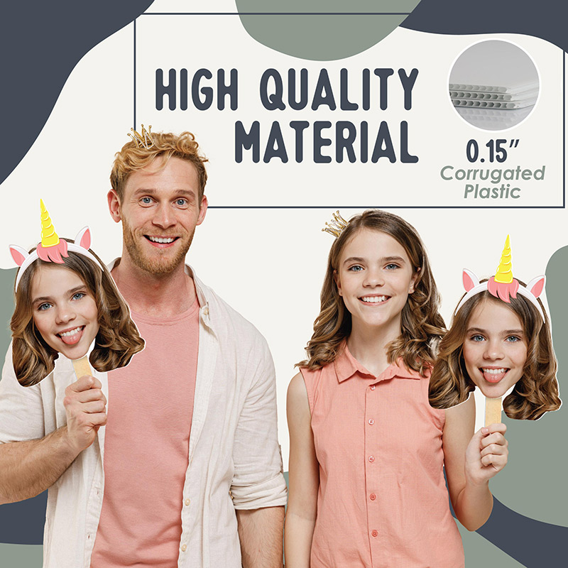 Personalized Family Face on a Stick Big Head Cutouts Funny Party Decorations Fat Head Face sign