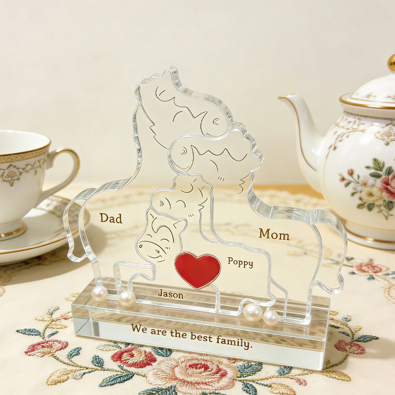 Personalized Acrylic Family Puzzle Adoption Gift Custom Horse Decor Keepsake Family Gift for Equestrain Lovers