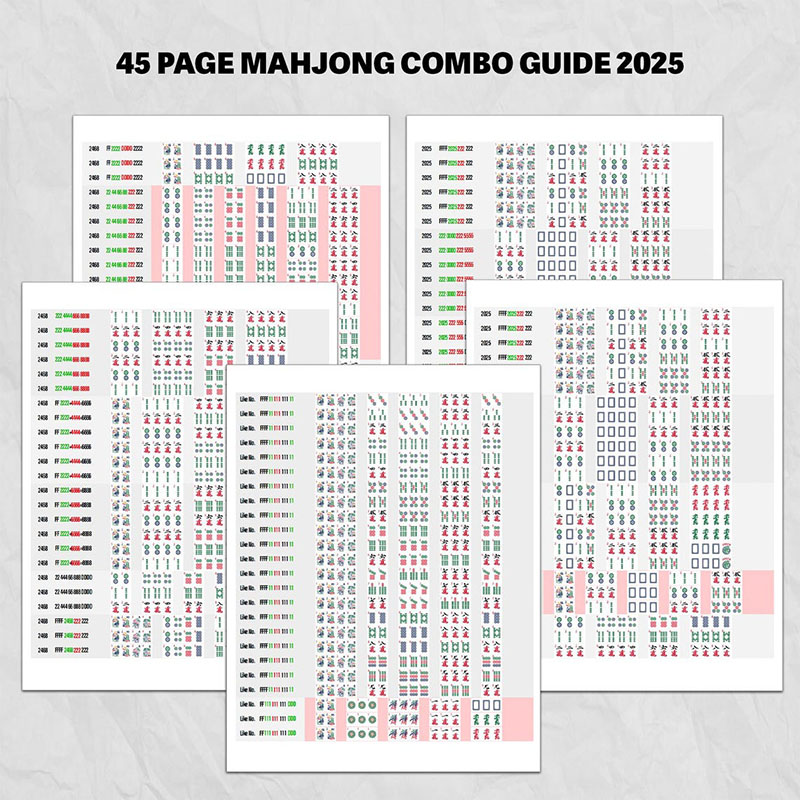 Mahjong 2025 Cheat Sheet 2025 Mahjong Hands Beginner Mahjong Help NMJL 2025 Card Reference American Mahjong Mahjong Gift