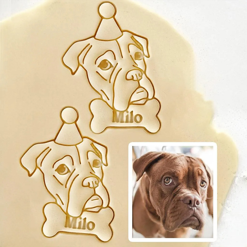 Personalized Birthday Pet Photo Cookie Cutter With Custom Photo,Birthday Pet Cookie Cutter