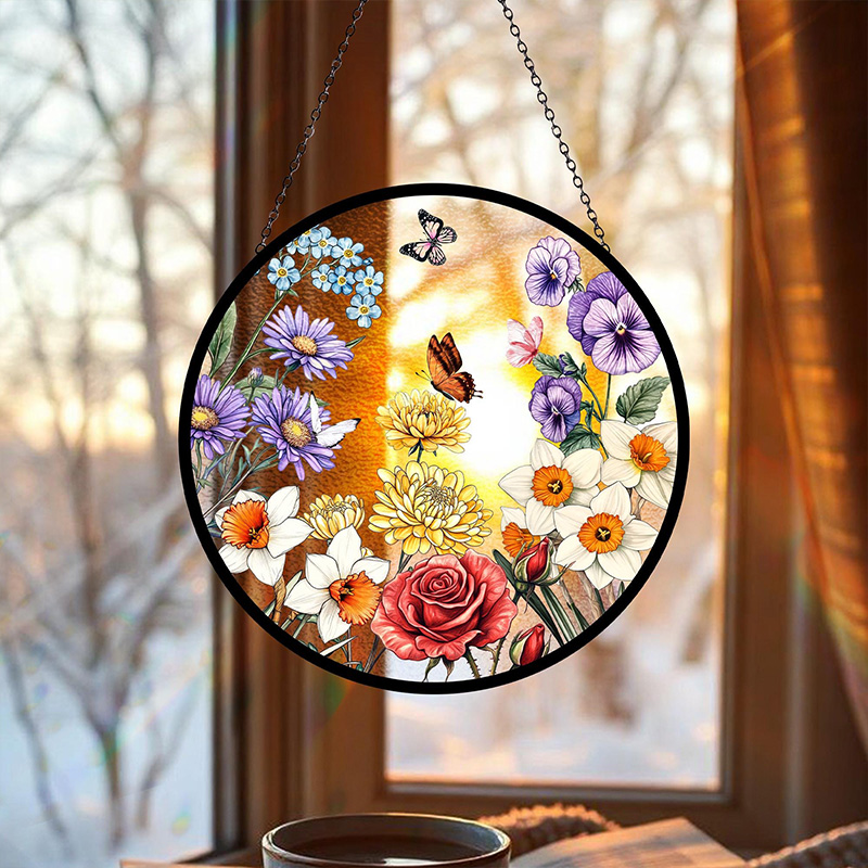 [Copy]Personalized Baseball Stained Glass Suncatcher with Player Silhouette 