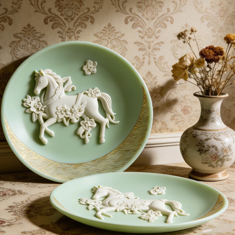 Personalized Horse Jewelry Tray Dish 3D Printed Plate Ring Dish Elegant France Gift for Equestrain Lovers