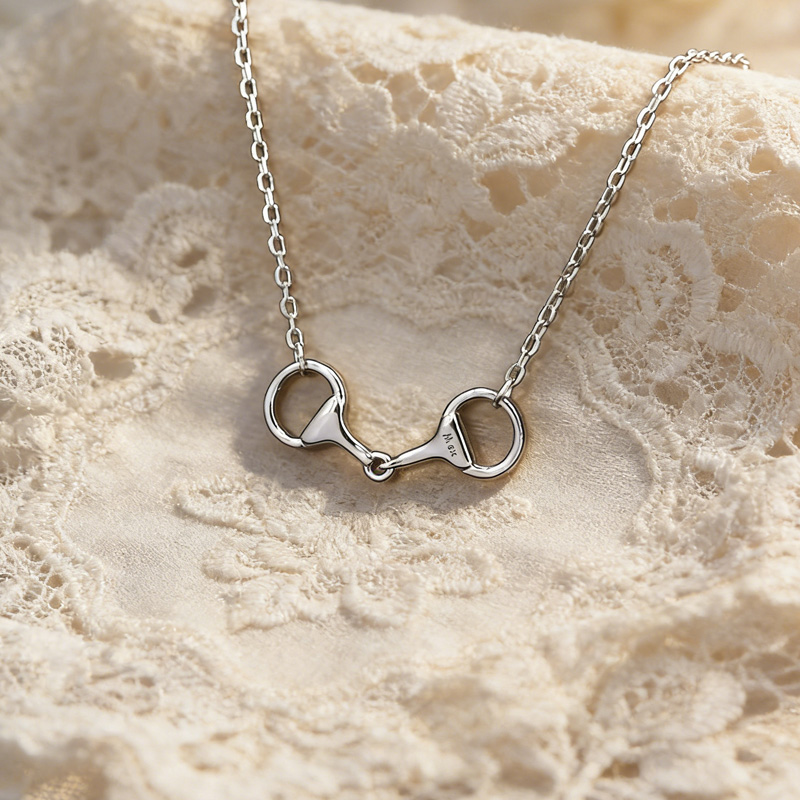 Personalized Snaffle Bit Necklace Horse Necklace Horse Charm Jewellery Gift for Equestrain Lovers