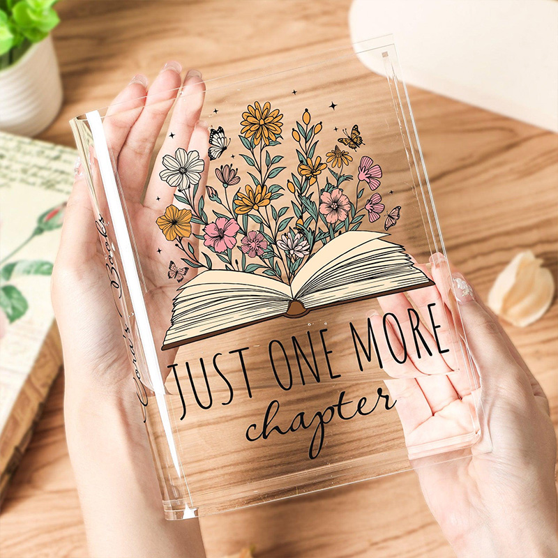 Personalized Acrylic Book Vase With Custom Name Gift for Book Lovers