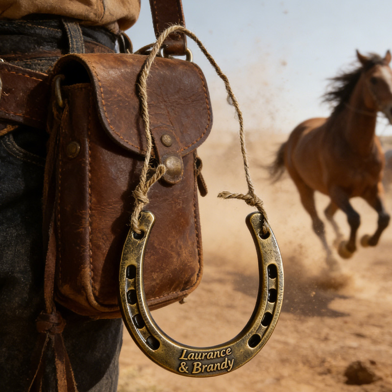 Personalized Cast Iron Decorative Horseshoe Decor Lucky Western Wall Hanging Anniversary Good Luck Charm New Home Gift Wall Decor for Equestrain Lovers