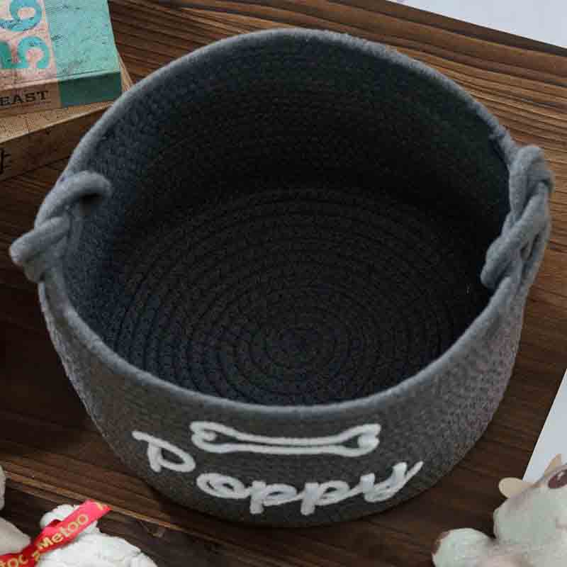 Personalized Pet Lover Dog Cat Name Toy Basket