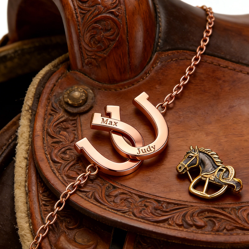 Personalized Horse Shoe Engraving Snaffle Bit Bracelet Equestrian Horse Lover Jewelry Gift for Equestrain Lovers