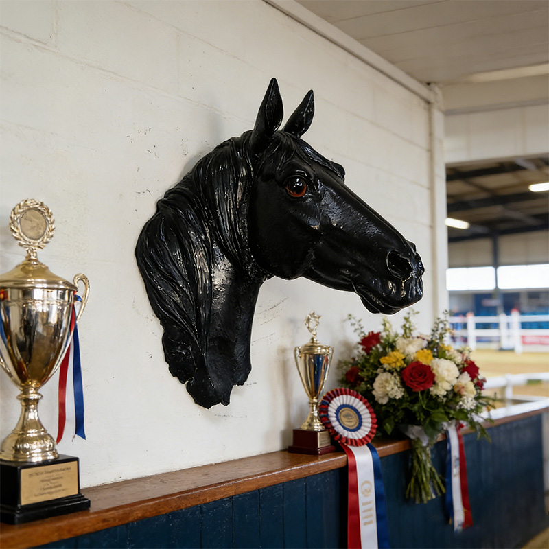 Personalized Horse Wall Sculpture and Vintage Farmhouse Animal Sculptur Unique Gift for Horse Lovers