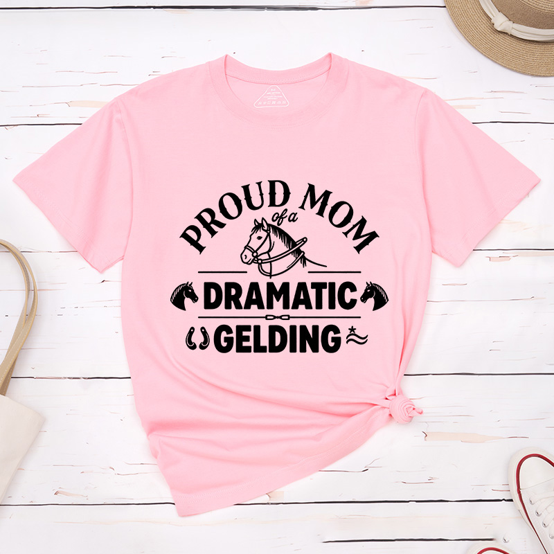 Personalized Funny Horse Shirt Cowgirl Western Rodeo Riding Shirt Horse Trainer Dramatic Gelding Gift for Equestrian Lovers