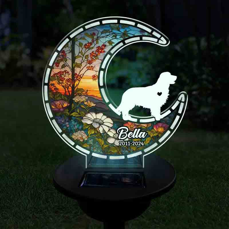 Personalized Dog Lover Look for You and Stay with You Solar Light