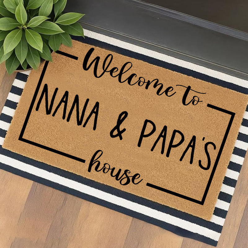 Personalized Grandparents Welcome Doormat a Thoughtful Housewarming Gift for Family Home Welcome Mat for Home New Home Gift