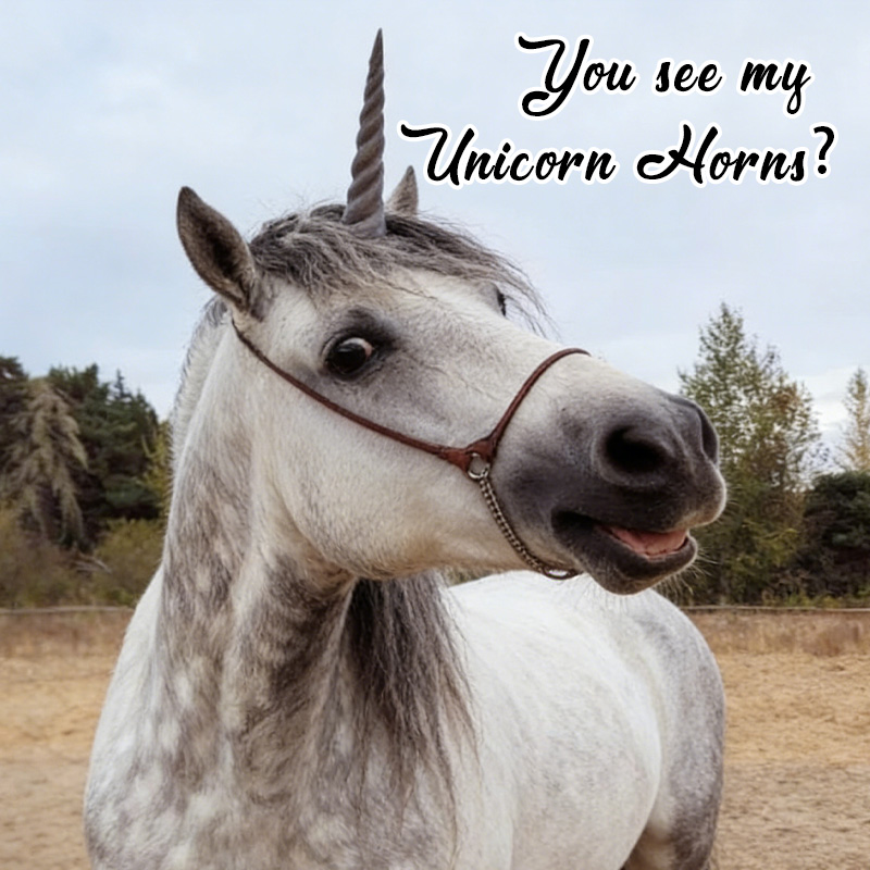 3D Print Equine Unicorn Horns Gift for Equestrain Lovers