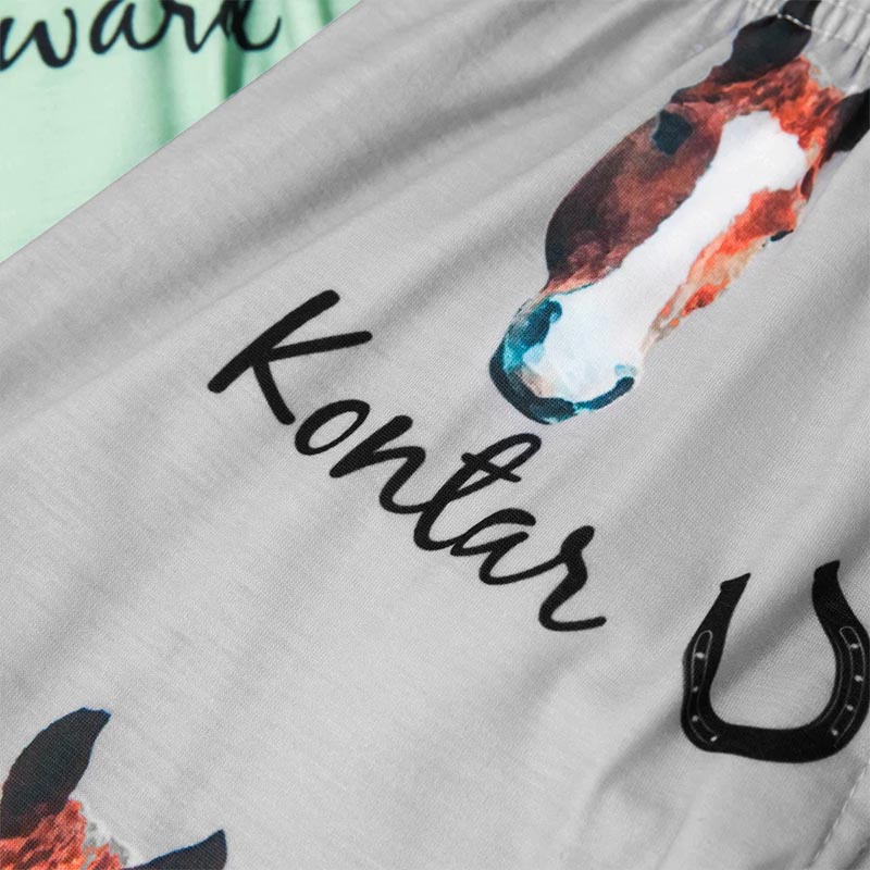 Personalized Pet Lover Multicolor Cute Paw Print Carrot Pattern Pet Avatar Photo Pajama Pants