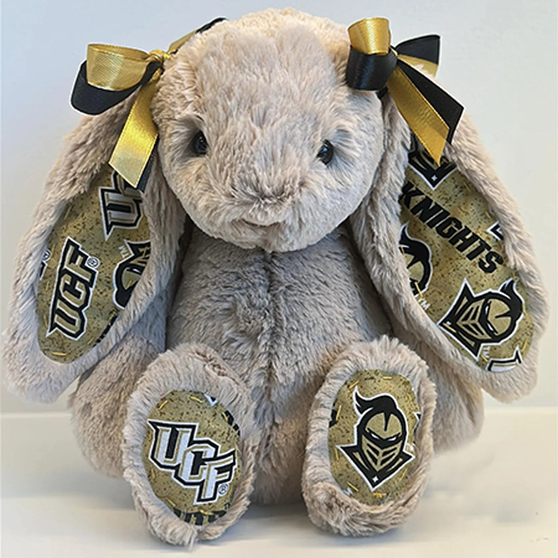 Personalized Collegiate Cute Bunny with Custom School Spirit Bunny  Graduation Alumni Gift - Over 1000+ Schools