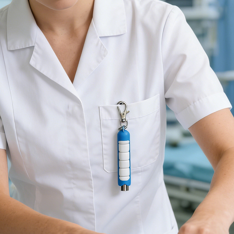 Novelty External Catheter Pen Light Keychain – Funny Light Keychain for Nurse Gift, Medical Humor Accessory