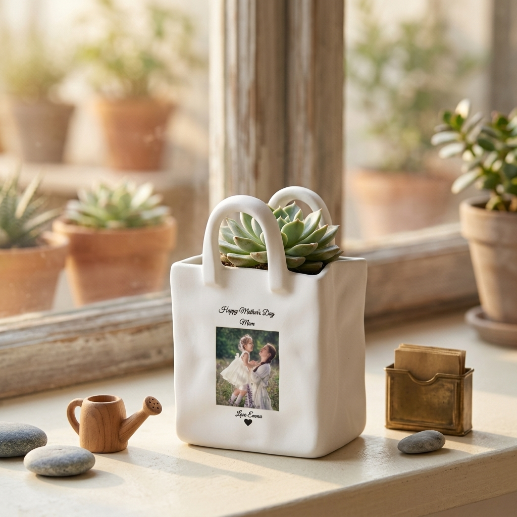 Personalized Handbags Vases Gardening Items Custom Photo Gifts for Mom