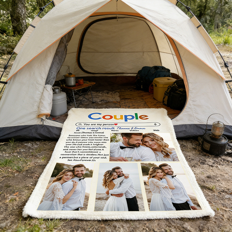 Personalized Editable Google Search Couple Photo Blanket Couple Funny Gift Valentine Gift for Couple Photo Customized Gift