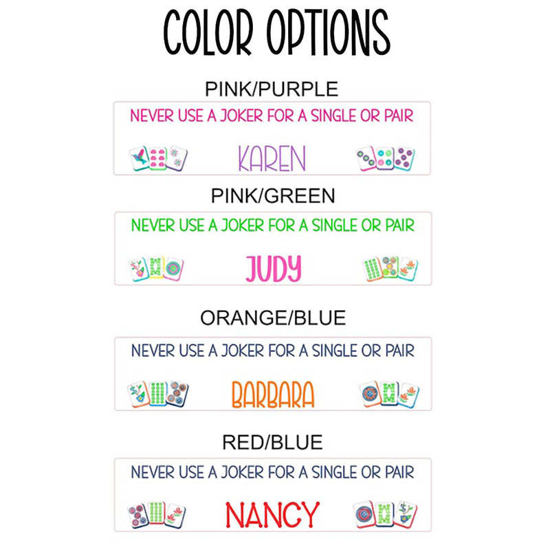 Personalized Mahjong Line Reader and Plastic Sleeve for Large Card National Mahjong League Card Protector Mahjong Line Finder Mahjong Accessories