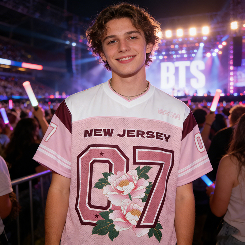 Personalized BTS Fans Crop Jersey K-Pop Member Crop Jersey New 2026 World Tour BTS Mixed Mesh Jersey Gift For Fans