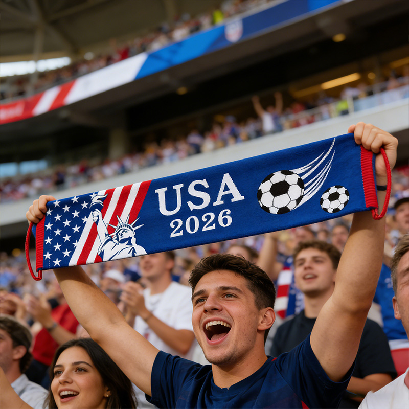 2026 Soccer Match National Flag 4 Pack Banners Handheld National Flag Banners for Soccer Fans