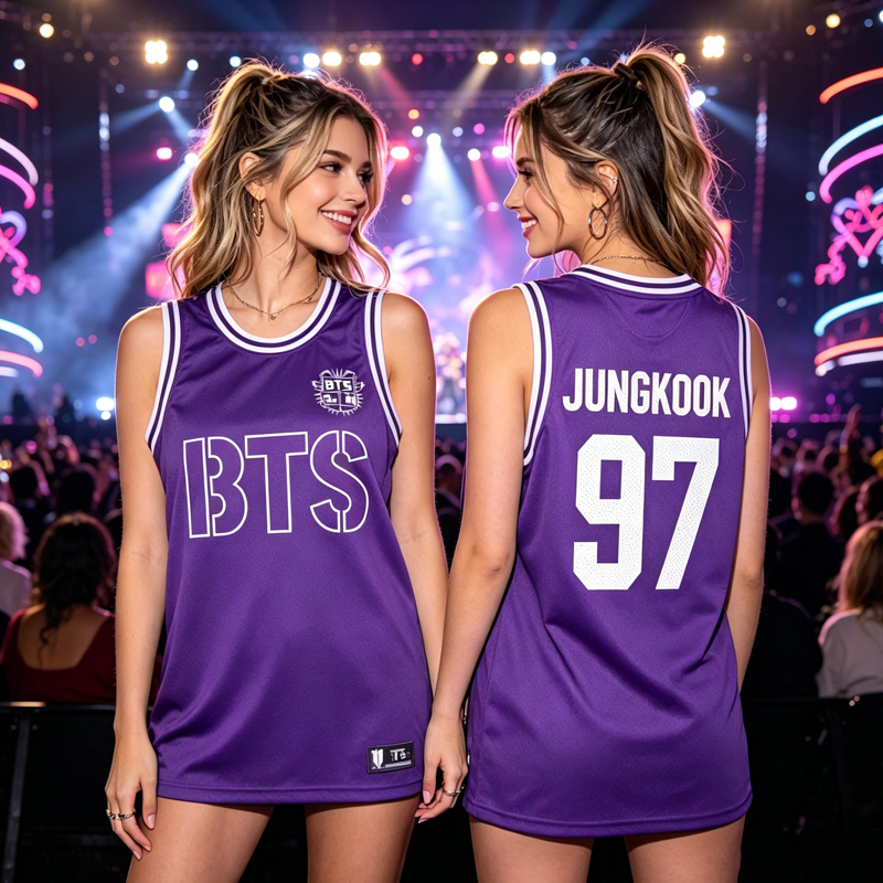Kpop Group Style Jersey Custom Members Basketball Jersey For World Tour 2026 Merch Top Comeback 2026 Sports Vest