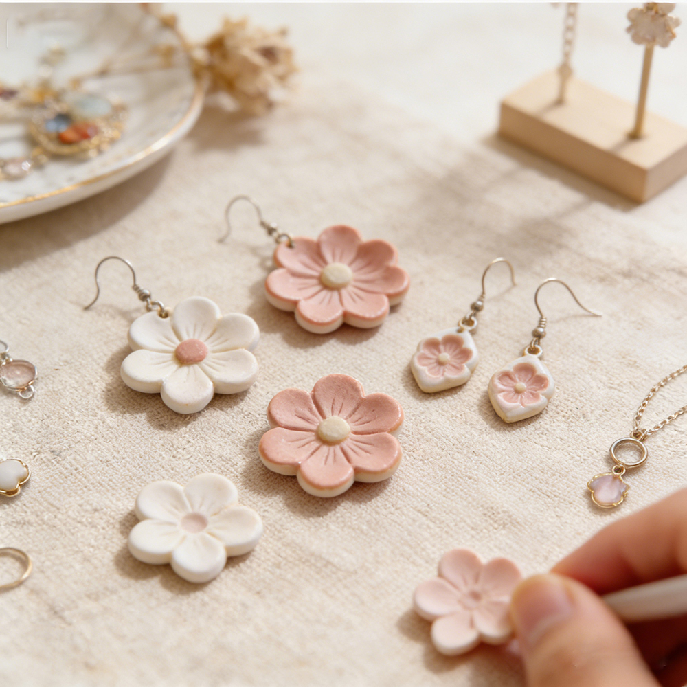 Floral Polymer Clay Cutter Set 11 Piece Flower Shape Clay Tools for Handmade Earrings Jewelry Making and DIY Clay Art