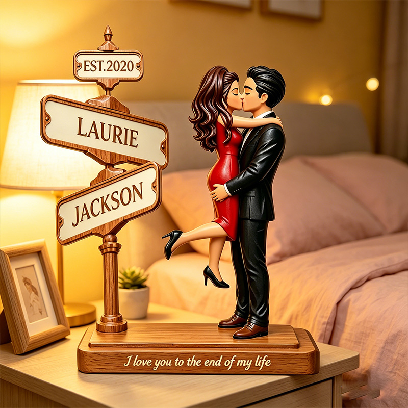 Personalized Couple Street Sign Design Plaque Valentine's Day Gift for Couple with Name Road Sign Gift