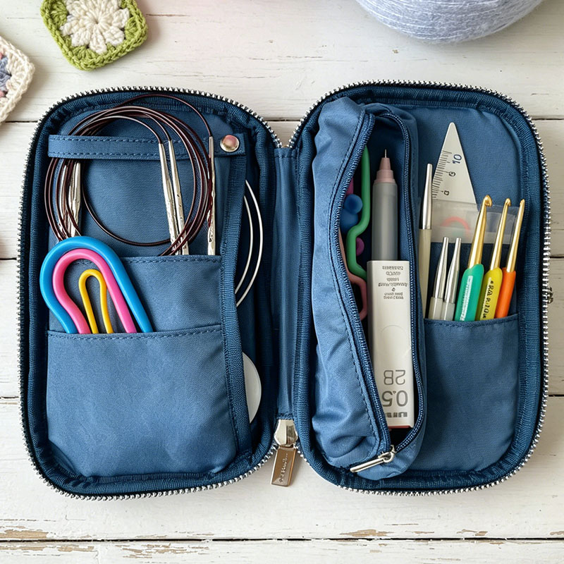 Personalized Corduroy Tool Storage Bag Multi Functional Crochet and Organizer Pouch Crochet Tool Storage Holder Colorful Organizer