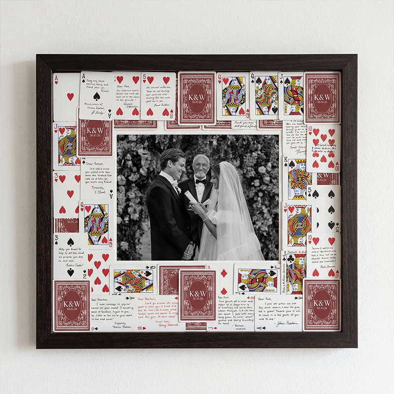 Personalized Fun Wedding Guest Message Playing Cards Deck Personalized Wedding Guest Book Alternative - Unique Wedding Playing Cards