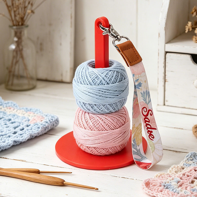 Personalized Acrylic Portable Wrist Yarn Holder for Crochet & Knitting Lightweight Wrist Yarn Ball Holder with Adjustable Strap for Crochet Lovers