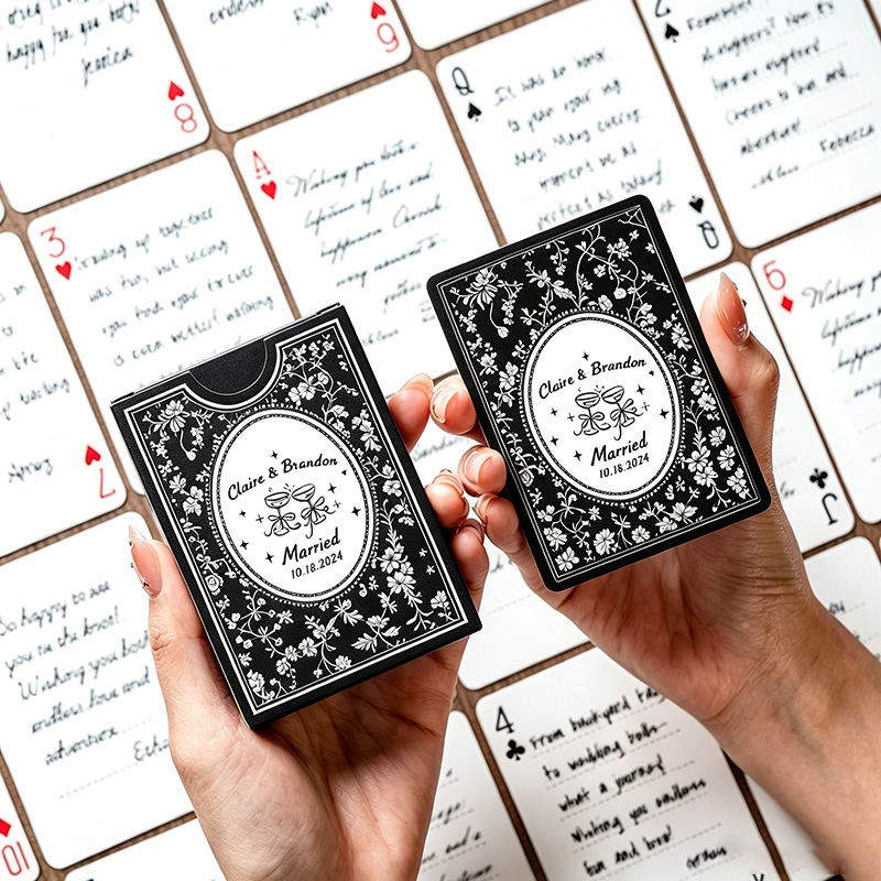 Personalized Fun Wedding Guest Message Playing Cards Deck Personalized Wedding Guest Book Alternative - Unique Wedding Playing Cards