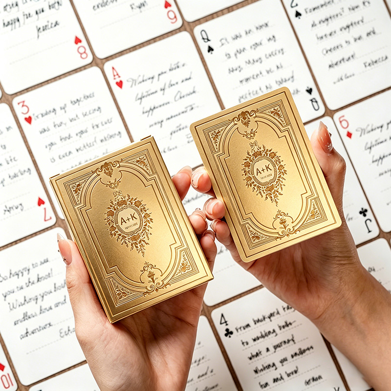 Personalized Wedding Guest Message Playing Cards Deck Personalized Wedding Guest Book Alternative - Unique Wedding Playing Cards